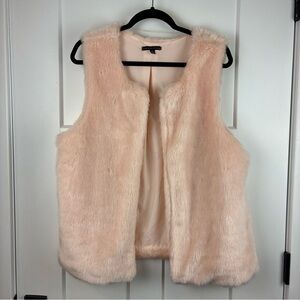 Signature Studio Blush Faux Fur Vest Pink Size XL